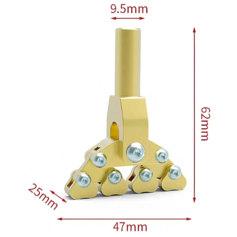 Guitar wire installation indenter, adaptive to various fretboard radii variable radian, guitar wire installation tool