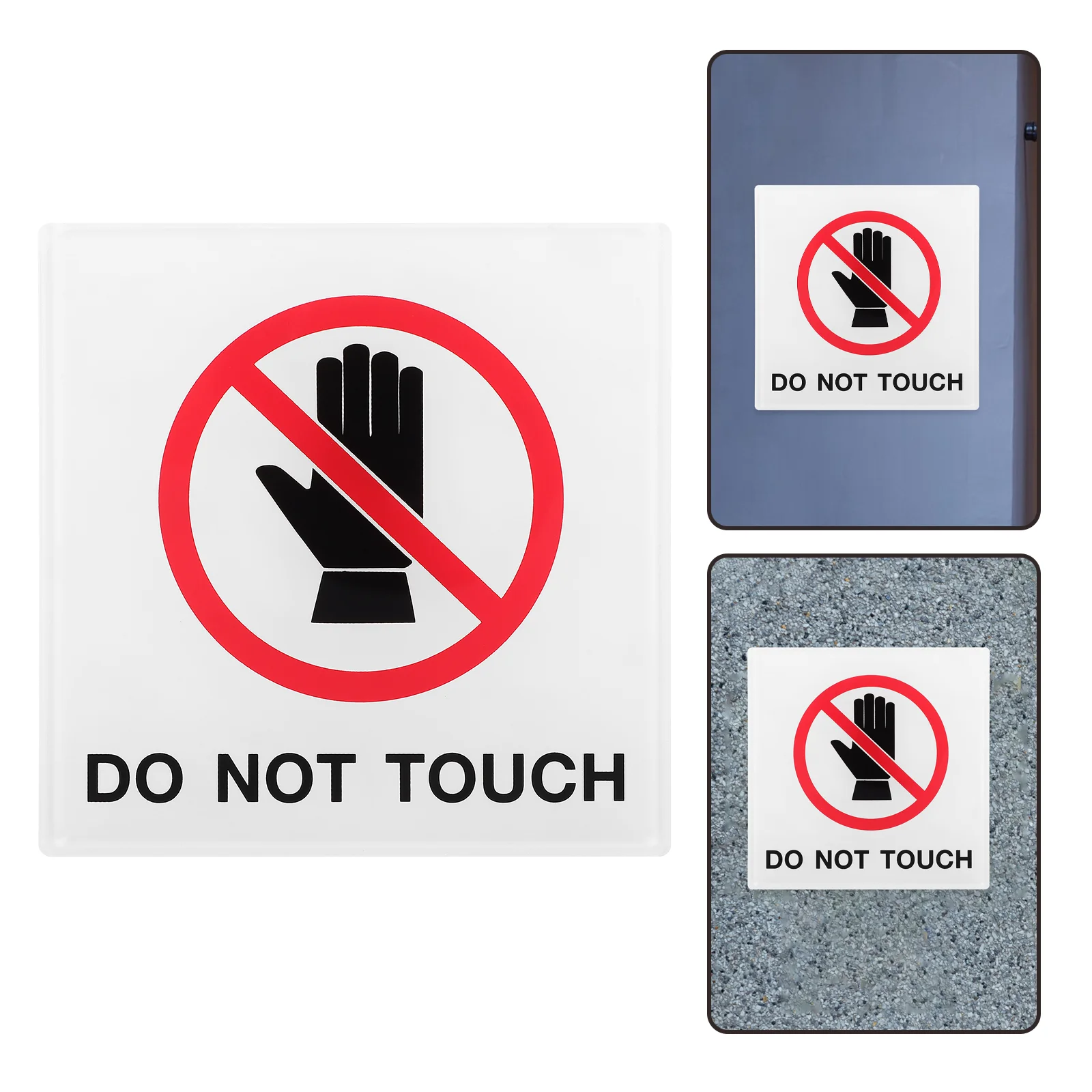 No Touching Signs Adhesive Warning Label Do Not Nail Stickers Decal Reflective Gem Labels