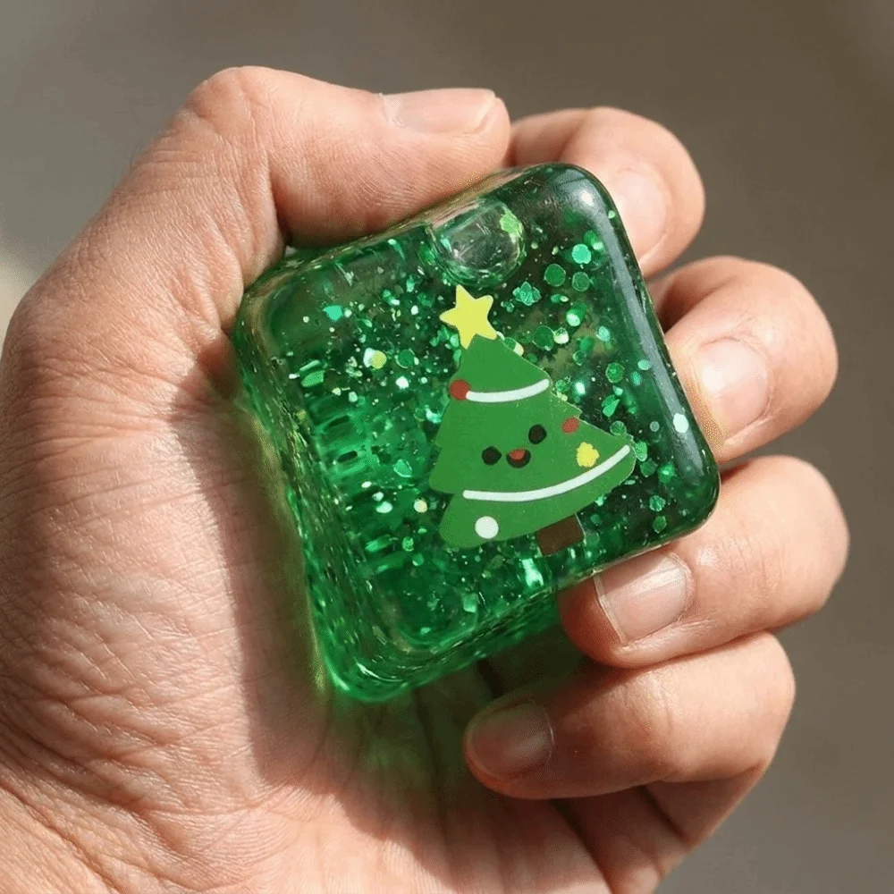 Slow Rebound Christmas Cube Squeeze Lightweight Snowman/Christmas Tree Squeeze Fidget Soft Touch Square Shape Stress Ball