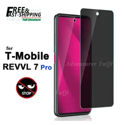 Anti Spy Screen Protector For T-Mobile REVVL 7 Pro 5G Privacy Tempered Glass 9H Anti Peep Scratch High Aluminum