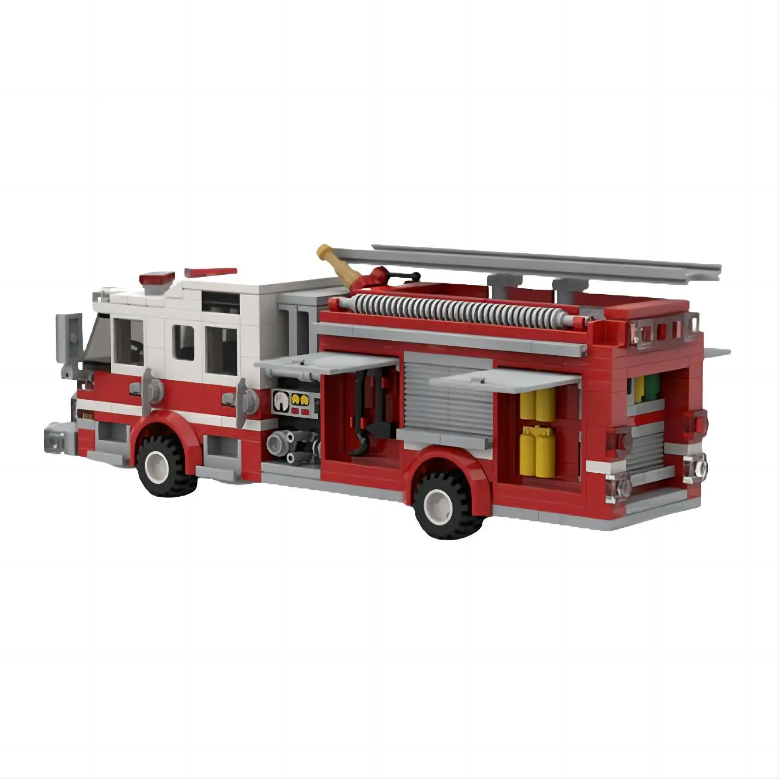 New City Transport Fire Pump Truck Assembly Splicing Building Block Model Building Blocks Parts Kids Adults Birthday Toy  Gift