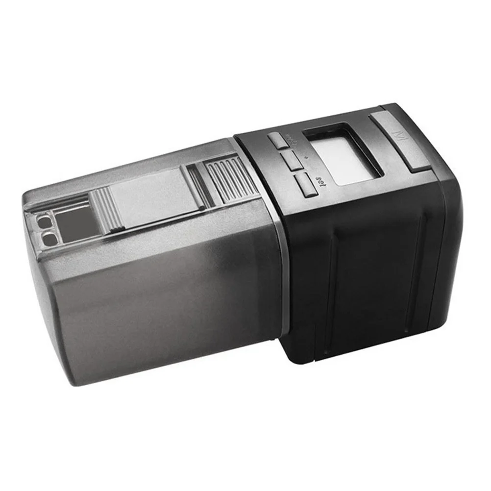 

Automatic Mini Fish Feeder Black ABS 10L Capacity Powered Pond Feeding Timer Fish Tank Accessories Aquarium Feeder