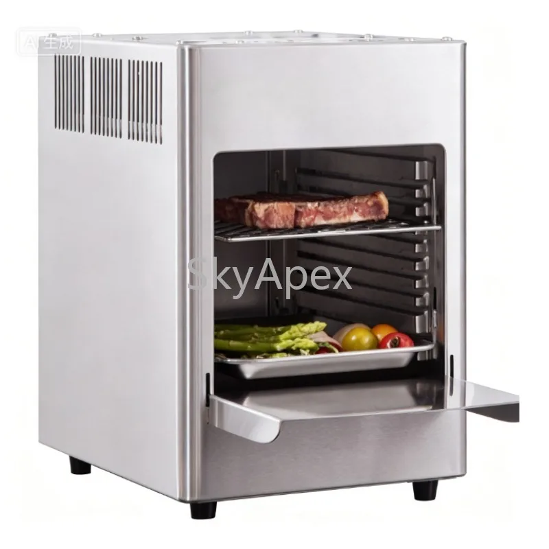 

Открытый портативный газовый гриль-барбекю из нержавеющей стали, высокотемпературная печь для приготовления стейка для кемпинга, семейных встреч, барбекю на заднем дворе