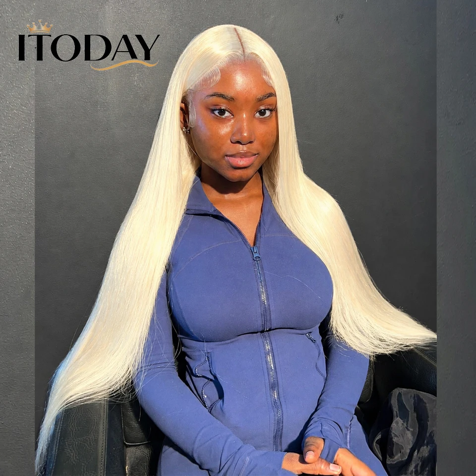 38 Inch 613 Blonde 13X6 HD Transparent Lace Front Wigs Human Hair 200 Density Straight Lace Frontal Human hair Wigs Pre Plucked