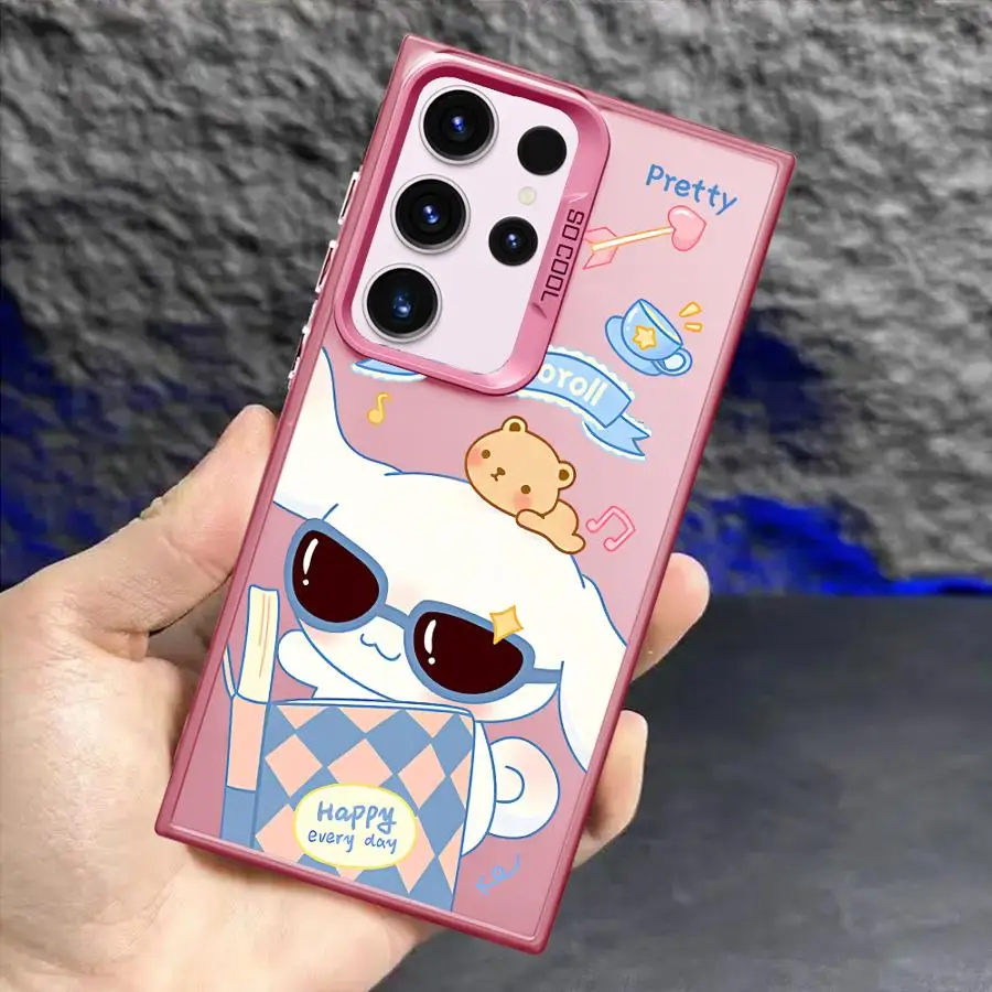 حافظة لهاتف سامسونج جالاكسي S23 S24 S25 Ultra S20 S22 S23 FE نوت 20 S21 Plus S24FE غطاء شل لطيف سينامورول كورومي #5