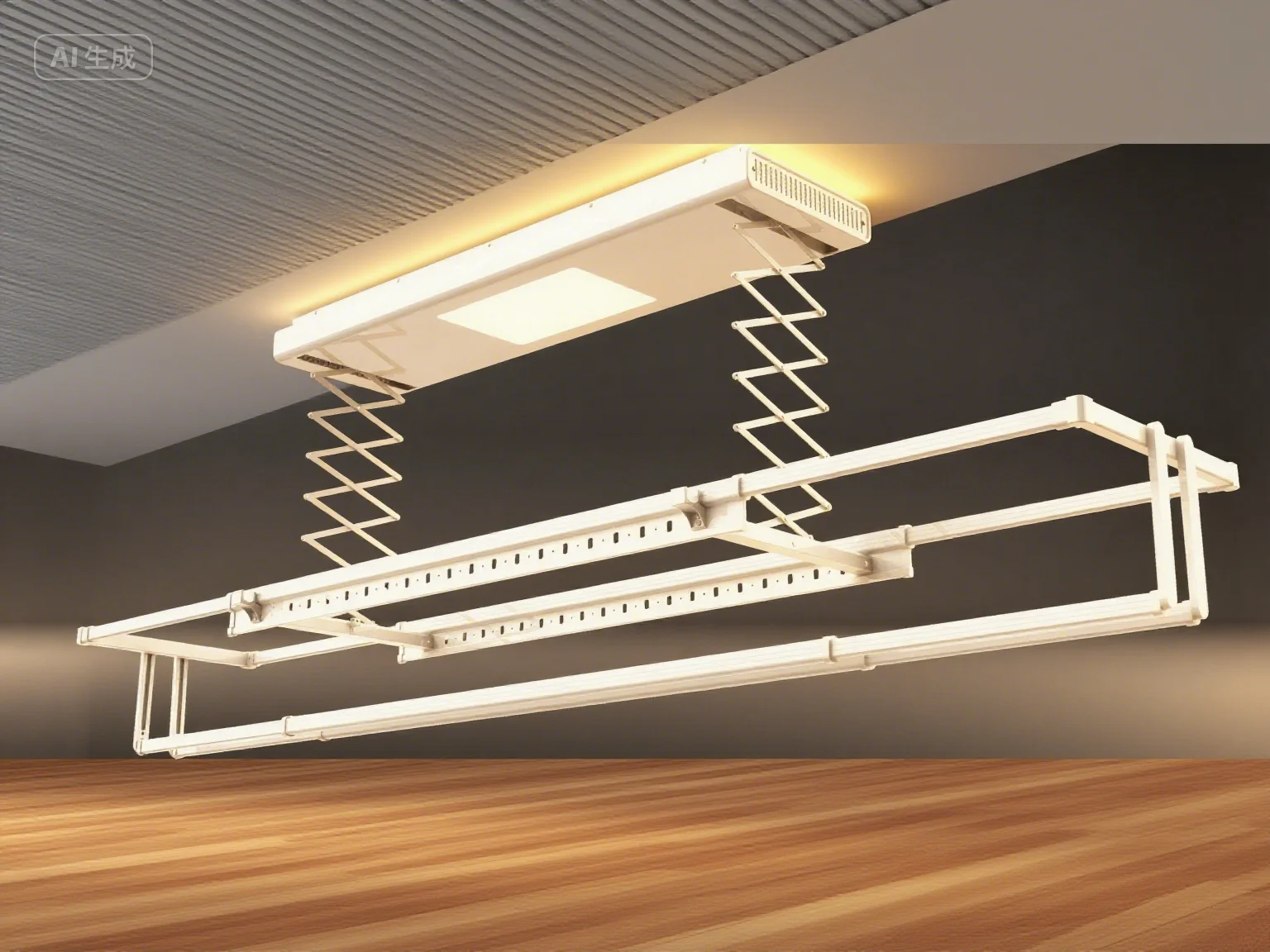 Elektryczny suszarka do ubrań z regulacją wysokości i oświetleniem LED, inteligentna elektroniczna suszarka do użytku wewnątrz pomieszczeń, idealna do łatwego użytkowania na balkonie.