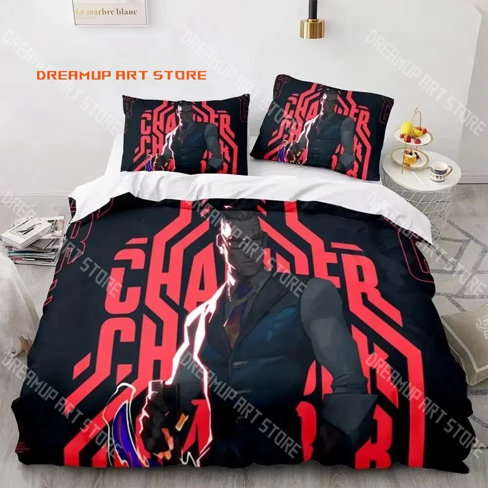 2026 3D Print Valorant Cartoon Bedding Set Single Twin Full Queen King Size Bed Set Adult Kid Bedroom Duvetcover Set
