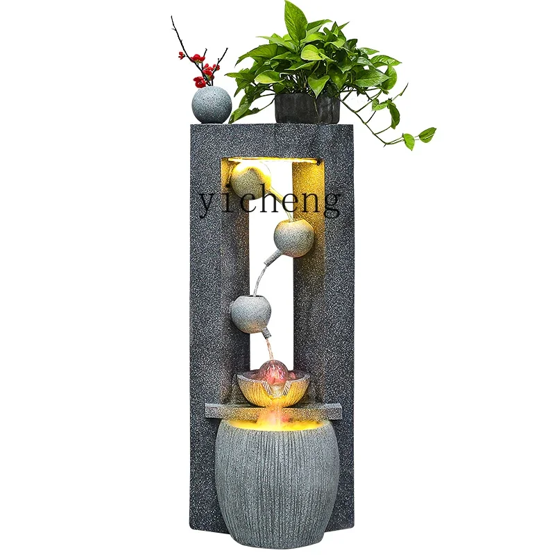 ZF simple running water fountain ornament living room humidified bonsai entrance lucky decoration