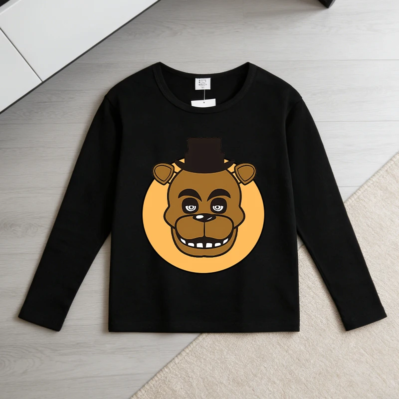 

Fnafs Clothing Children Camiseta De Manga Larga Long Sleeve T-shirt Cotton Anime Clothes Tee Comfortable Tops Base Shirt Gift