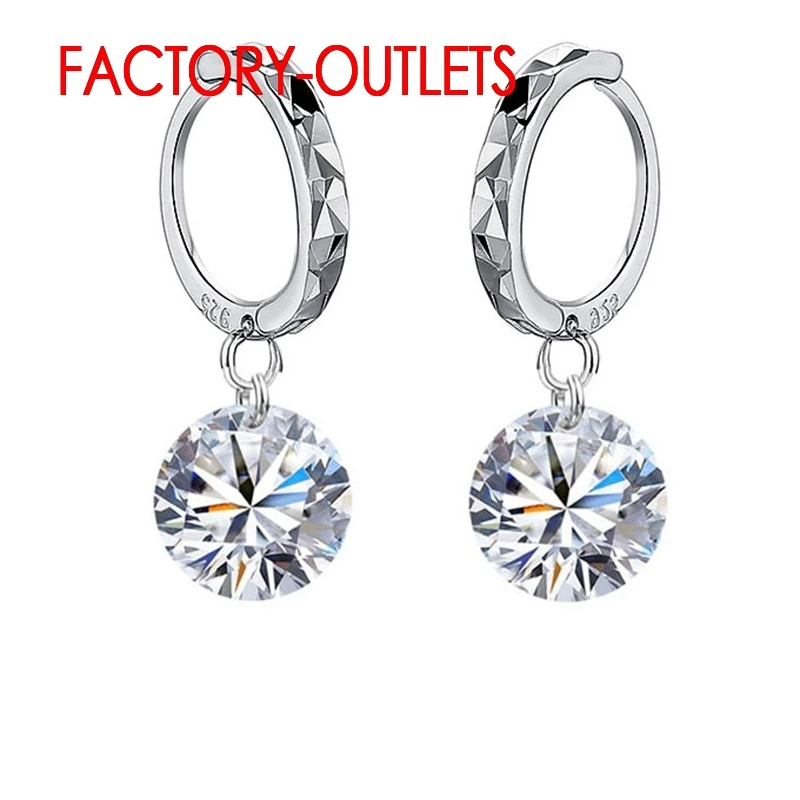 Factory Price Hanging Cubic Zircon Earrings For Women & Young With Green Stone 925 Sterling Silver Earring Amazing Discount