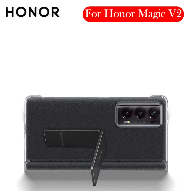 

Original Case For Honor Magic V2 Luxury Leather Bracket Back Cover Shell