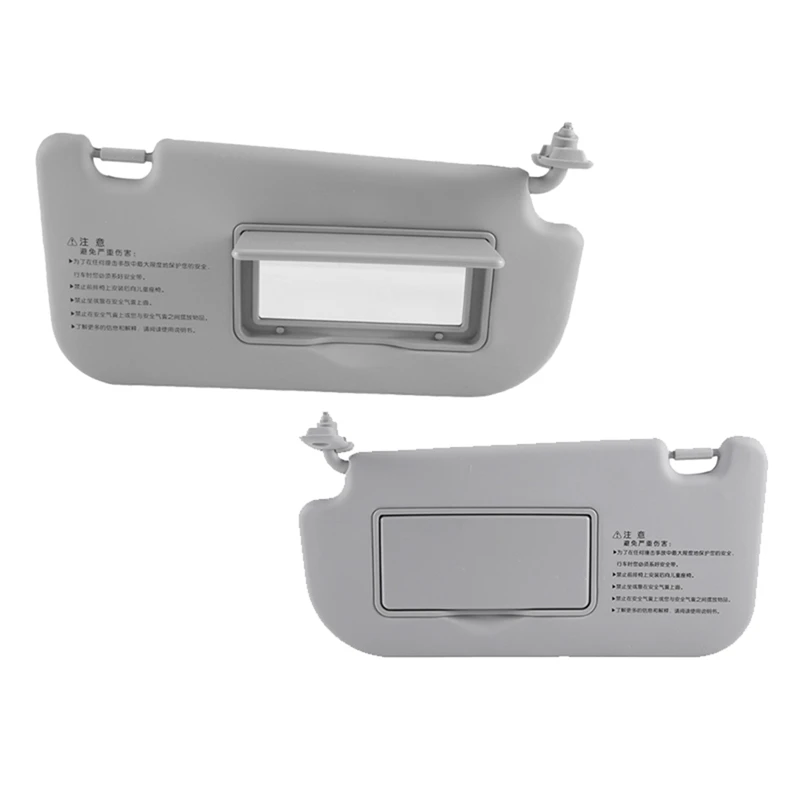 

Car Sunvisor W/Vanity Mirror For Kia Sportage 2004-2010 Grey Sun Visors Shades Makeup
