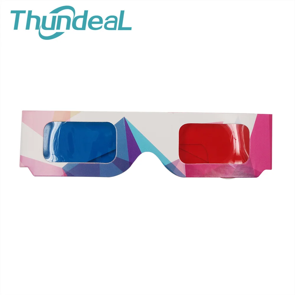 ThundeaL Projetor Vermelho Azul Óculos 3D para Jogo DVD Filme Cinema Anáglifo Emoldurado Vermelho Azul Óculos 3D Projetor Estéreo 3D