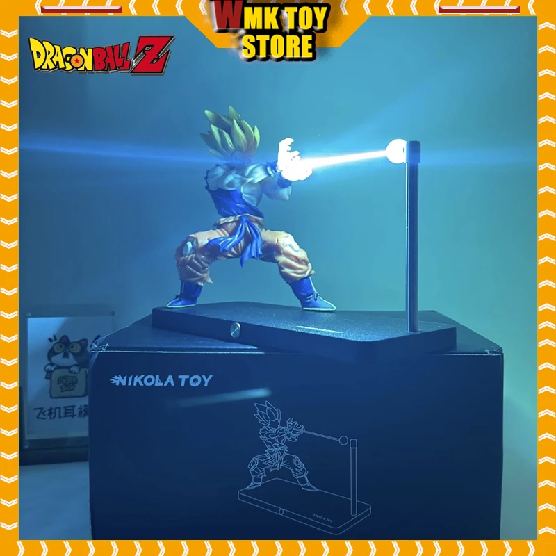 

NikolaToy Dragon Ball Kakarotto Son Goku Kamehameha Wave Magnetic Light Lamp Model Ornament Anime Peripheral Toys Kids Gifts