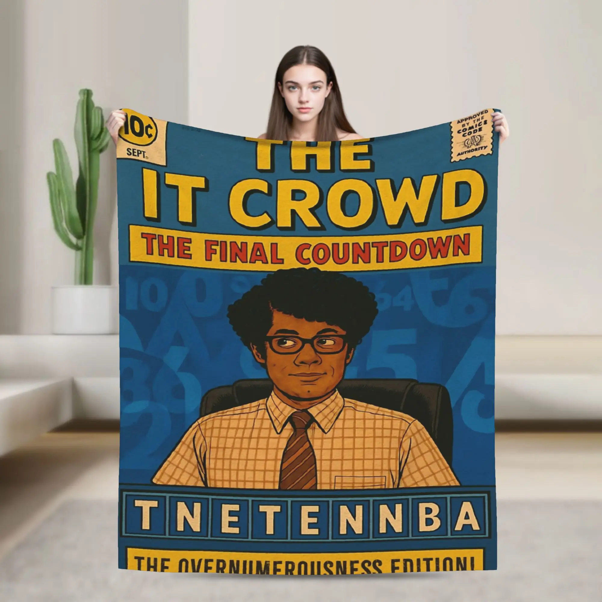 The IT Crowd Countdown Blanket Fleece Print  Breathable Soft Throw Blanket for Bed Travel Bedspread