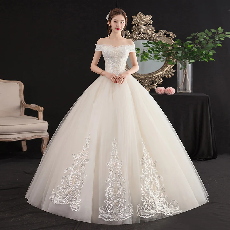 

One-oulder Wedding Dr Floor-Length Materni Gown Korean Sle Slimming plus Size Summer Bridal Dr Forest System