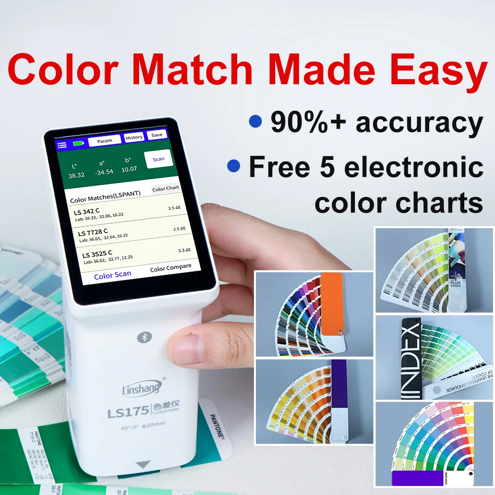 

LS175 20mm 45/0 Textile Colorimeter Portable Large Aperture Colormeter Digital Color Difference Meter Hunter Lab Colorimeter