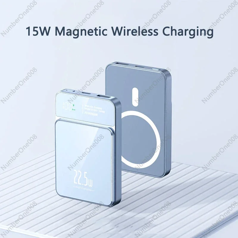 ที่ชาร์จแบบไร้สายชาร์จเร็ว22.5W 15W Magsafe ที่ชาร์จแบตขนาดมินิแบตสำรอง20000mAh