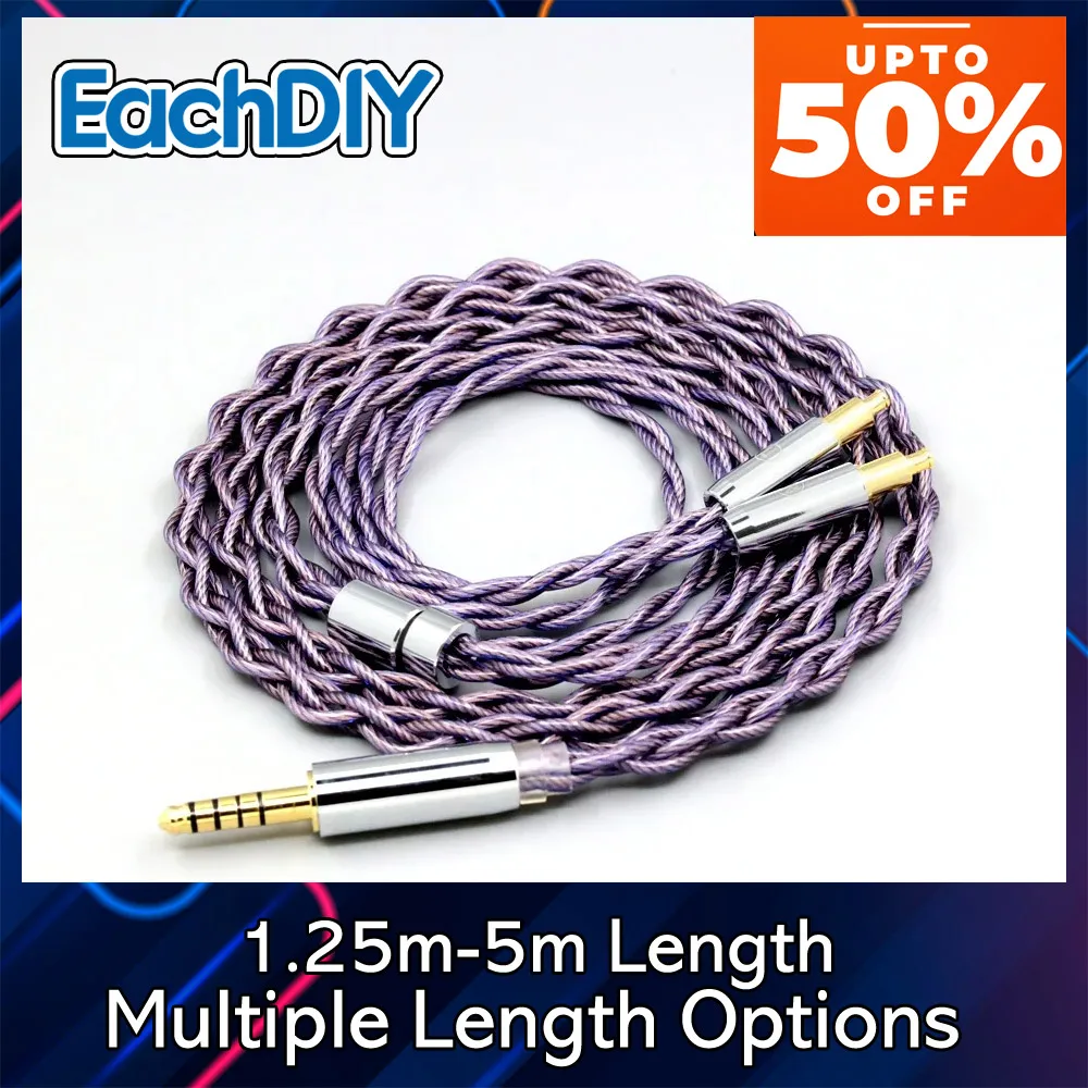 Typ2 1,8 mm Kopfhörerkabel für Audio Technica ATH-ADX5000 MSR7b 770H 990H A2DC 140 Kerne Litz 7N OCC 7894