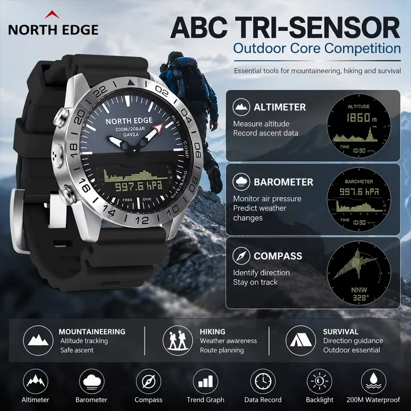 NORTH EDGE Mens Dive Watch Mil - Smartwatch Army Watches For Men review and price
