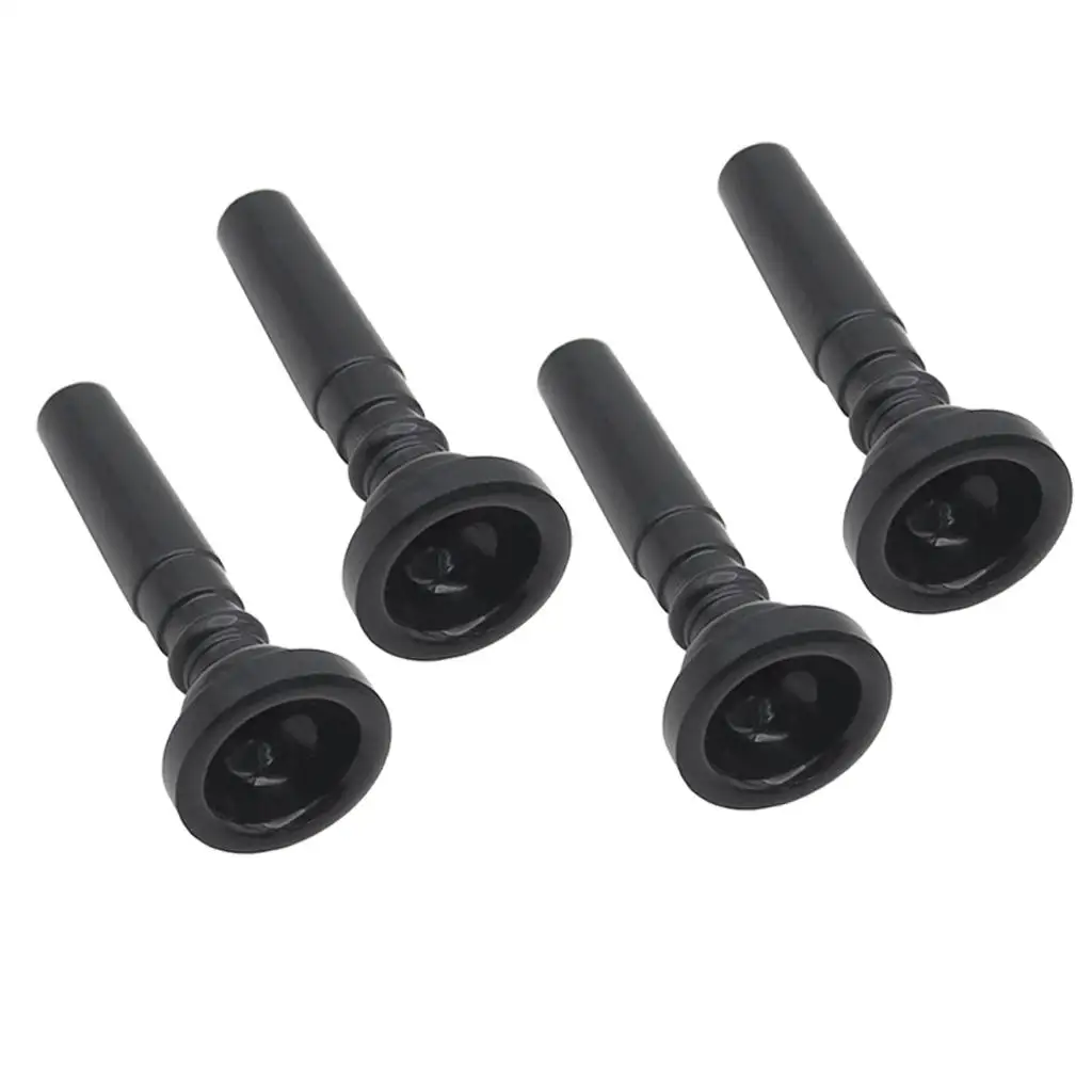 

4 Pack of Trumpet Mouthpieces for Woodwind Instruments in Black