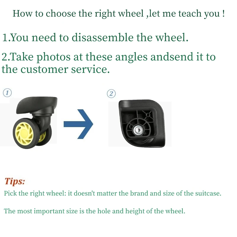 Suitcase Wheel Repair And Replacement High Quality Universal Silent Wear-Resistant Durable 360°Rotating Aircraft Wheel Accessori