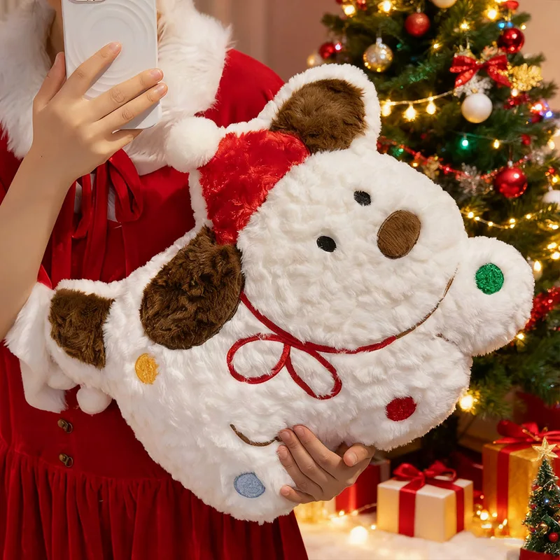 Kreatywne poduszki świąteczne Choinka Piernikowy Ludzik Pies Pluszowy brelok do kluczy Zawieszka na klucze Poduszka na sofę Dekoracja świąteczna do domu na przyjęcie bożonarodzeniowe