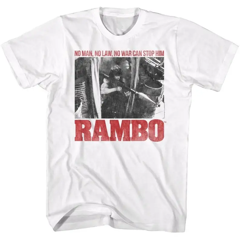 Rambo No One White Adult T-Shirt