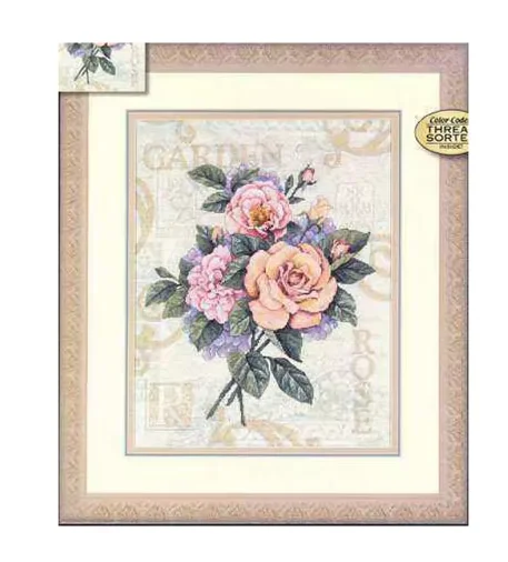 

Rose Garden Cuttings, Counted Canvas Cross Stitch Kits, Bouquet of Flowers, Needlework, Embroidery, Dim 35143