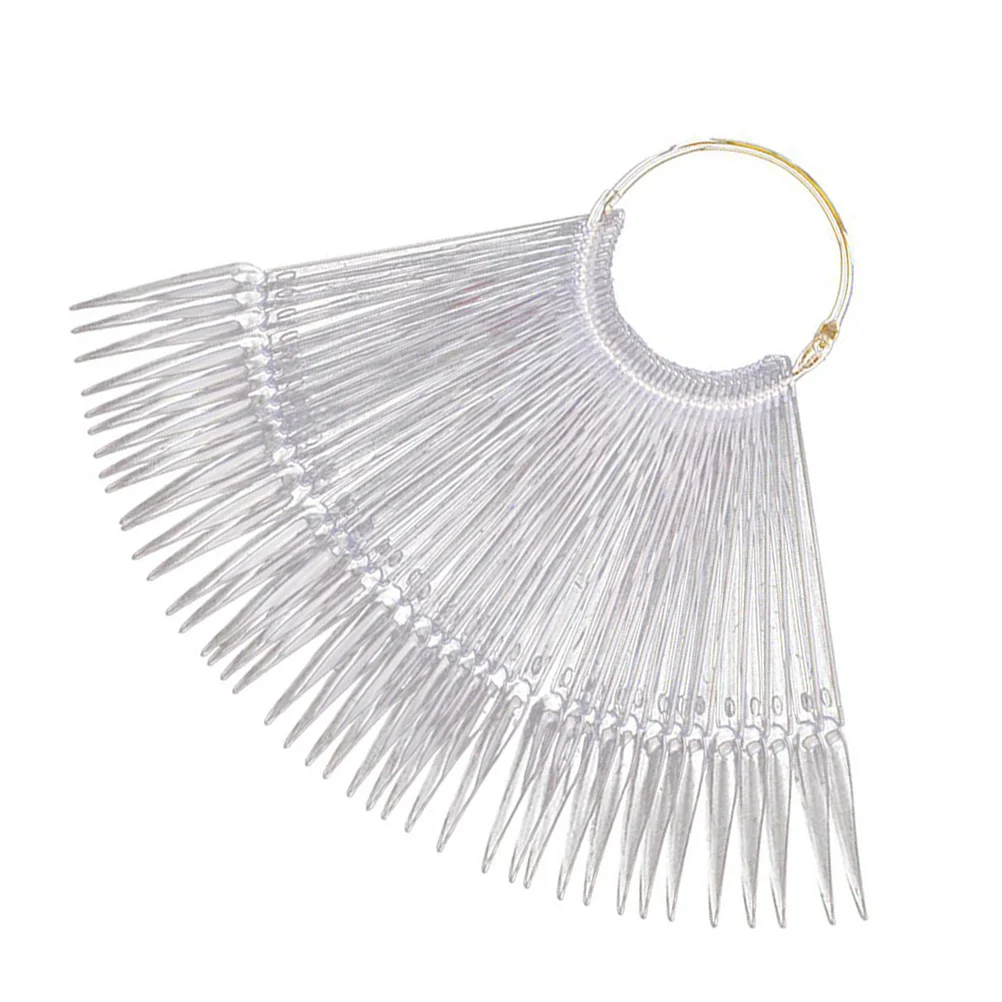 

100pcs Practice Tips Fan Shape Smooth For Nail Art Display Color Palette Manicure Training Kit Nail Display Boards