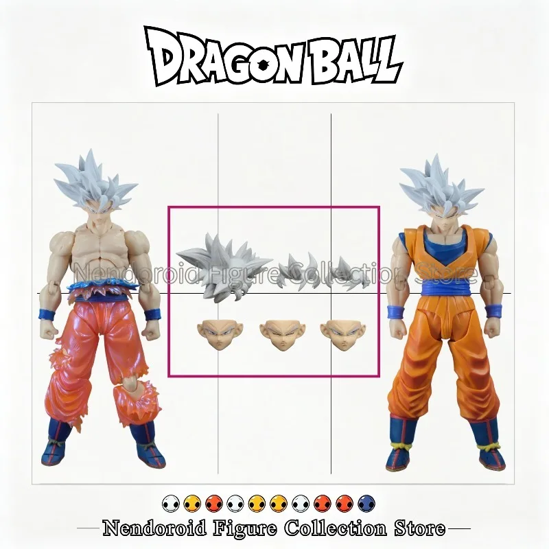 

In Stock Dragon Ball SHF Son Goku Series Upgrade Parts Ultra Instinct Goku Accessory Pack 1/12 Scale Head Sculpt Accessories