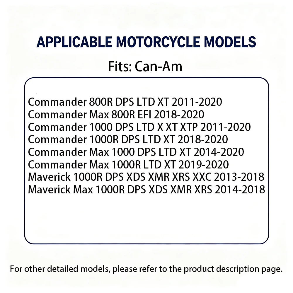 Motorcycle Air Filter Is Suitable for Can Am Commander Max 800R 1000R DPS LTD XT XTP EFI Maverick Max 1000R DPS XDS XMR XRS XXC