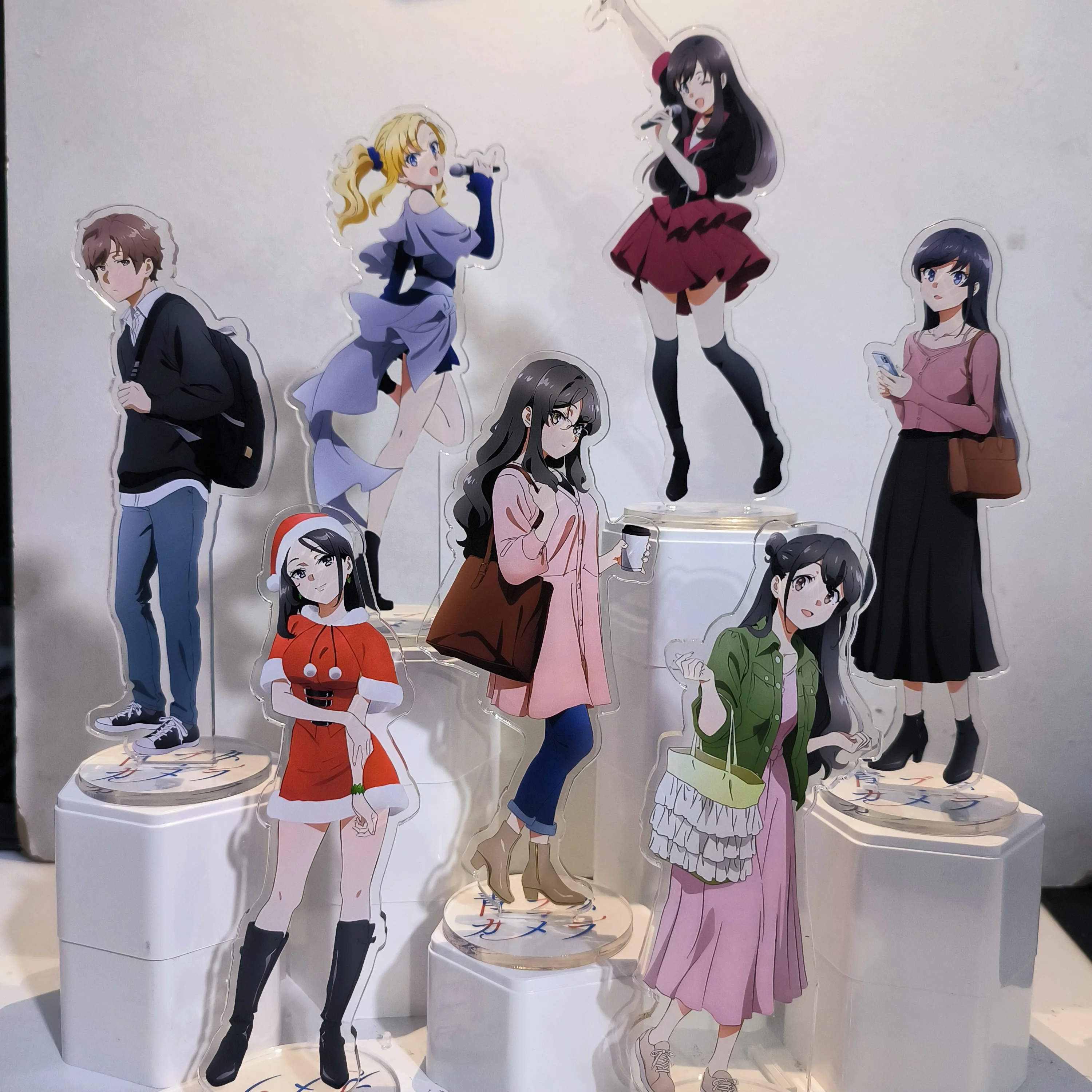 جديد Seishun Buta Yarou Sakurajima Mai حامل أكريليك Rascal لا يحلم سانتا كلوز أنيمي الطرفية نموذج سطح المكتب زخرفة #1