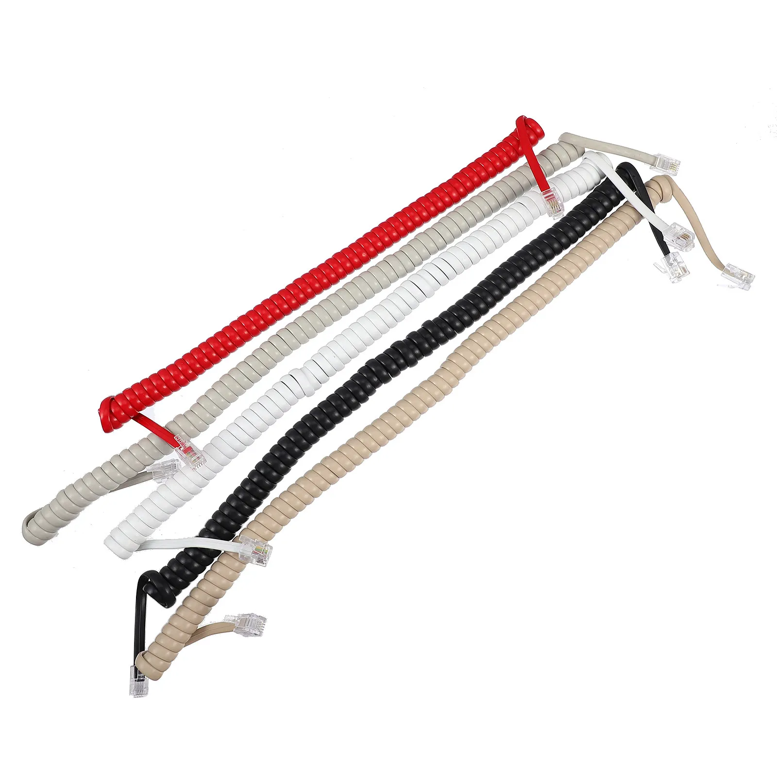 10Pcs Coiled Telephone Cord Universal Replacement for Telephone Landline Phone Accessory Coiled Phone Cord