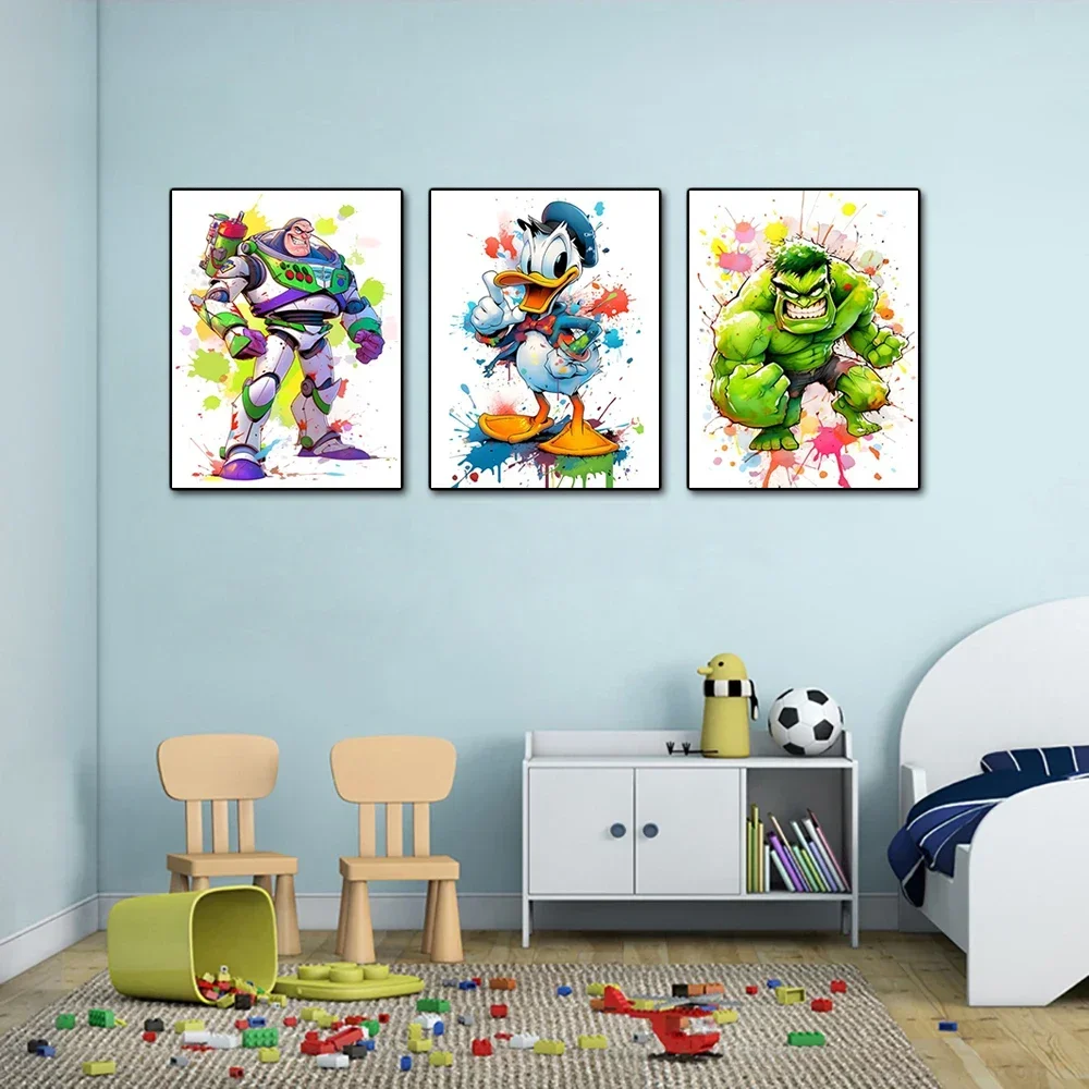 Pintura de diamante artesanal de Disney, Mickey, Spider-Man, mosaico completo de diamantes, bordado de dibujos animados, Buzz Lightyear, punto de