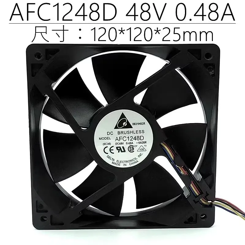 New AFC1248D 120*120*25MM 12CM 48V 0.48A industrial computer frequency converter cooling fan