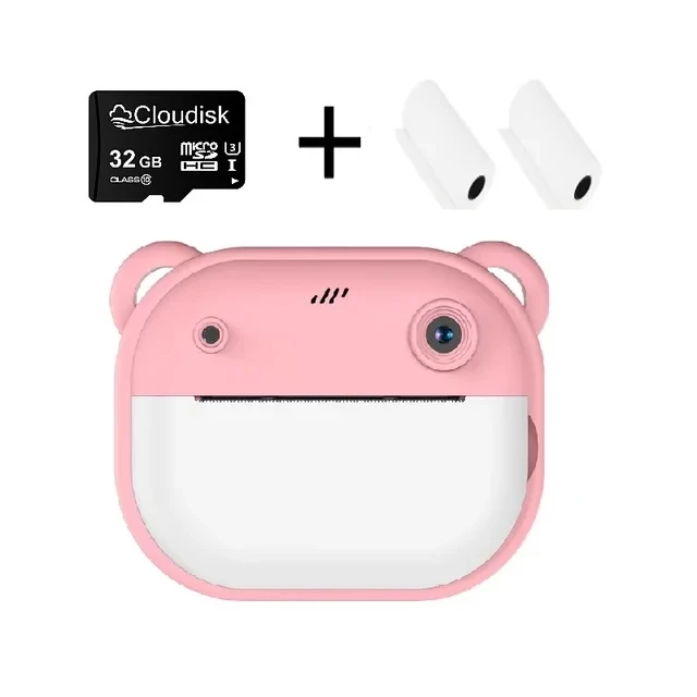 

Children's Camera LCD Screen 2.4 Inches Supports 32G Memory Battery Life 1000 MAh Instant Printing Camera Supports Video Games