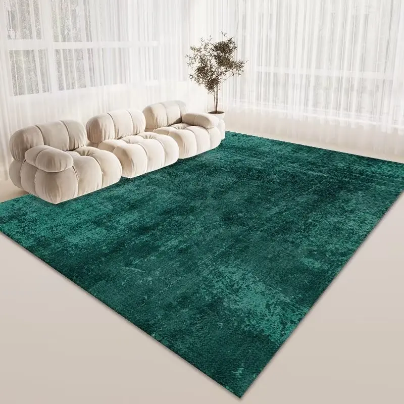 

Green Living Room Carpet Solid Color Style Sofas Coffee Tables Large Rugs Decor Bedroom Machine Washable Soft Entrance Floor Mat