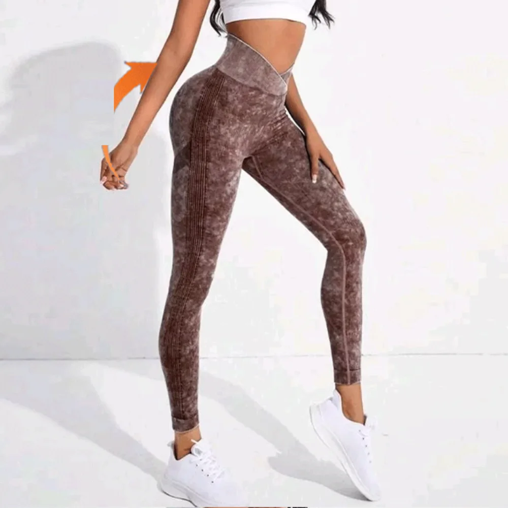 Leggings croisés de gymnastique pour femmes, collants de sport de plein air, levage des fesses, fitness, entraînement athlétique, pantalon de yoga, leggings croisés Flex