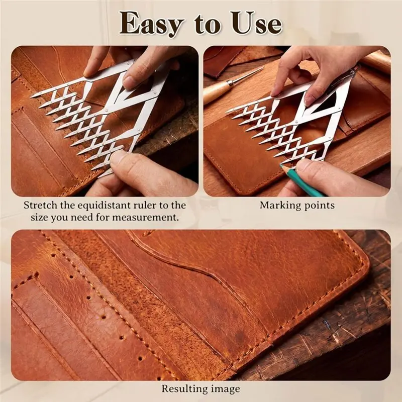 24-Hour Delivery Equal Spacing Divider Tool, 11 Teeth Leather Divider For Quick Marking, Perspective Grid And Bag Nail Layout