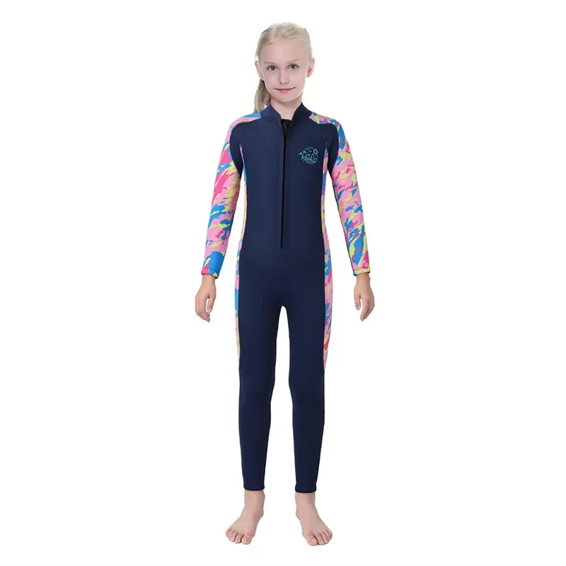 

Girls Wetsuit 2.5mm Neoprene Kids Boys Diving Suit One-Piece Keep Warm Swimsuit for Winter Swimming ,Surfing