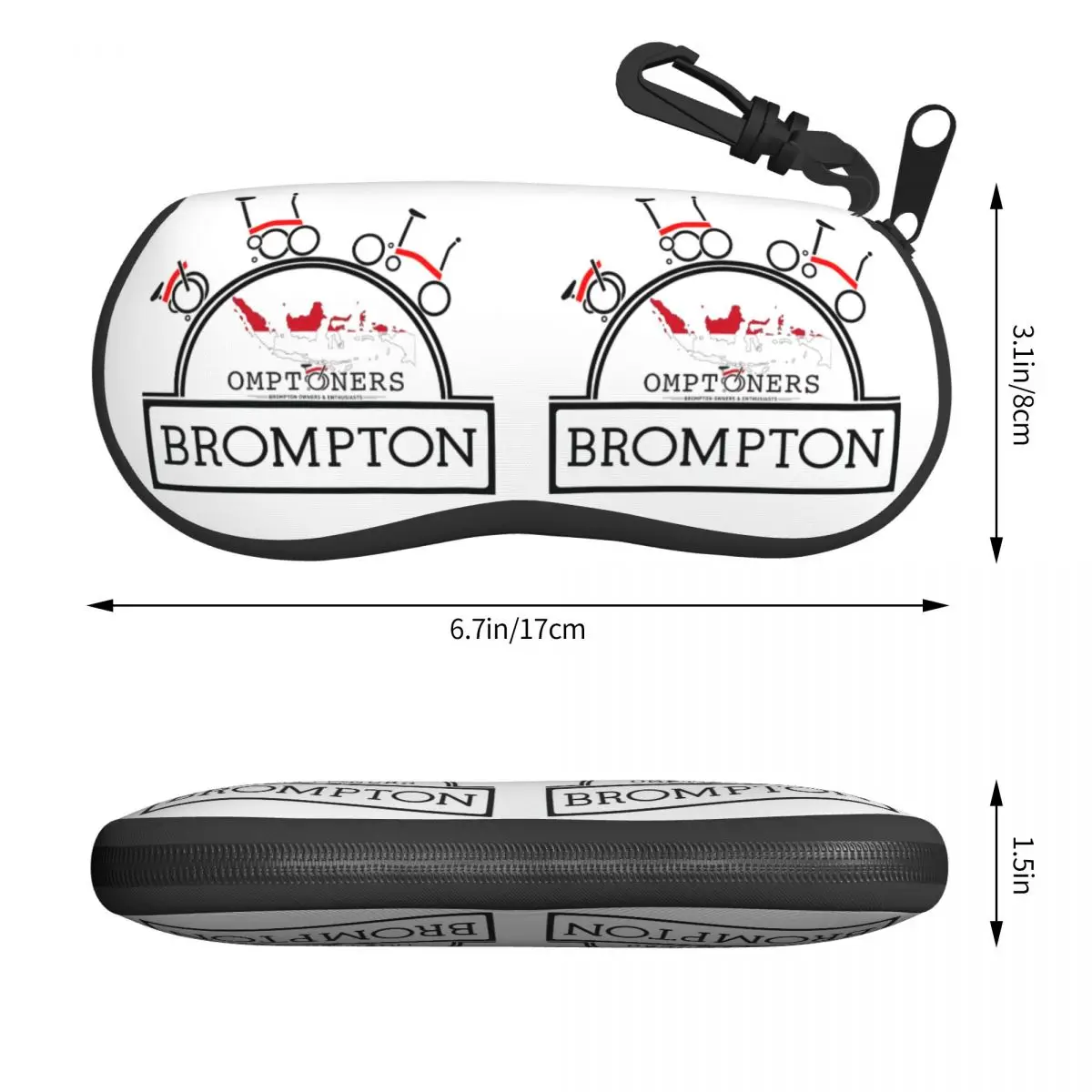 Bromptons custodie protettive per occhiali da vista pieghevoli con Logo per bici custodia per occhiali da sole carina