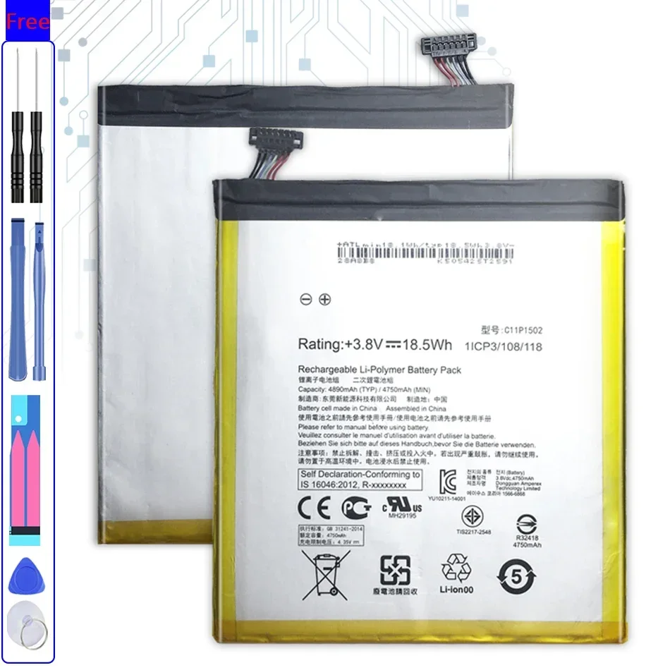 C11P1502 Tablet PC Battery For ASUS ZenPad 10 Z300C Z300M P021(Z300CG) Z300CL ZenPad10 P023 P01T 10.1 Rechargeable Battery