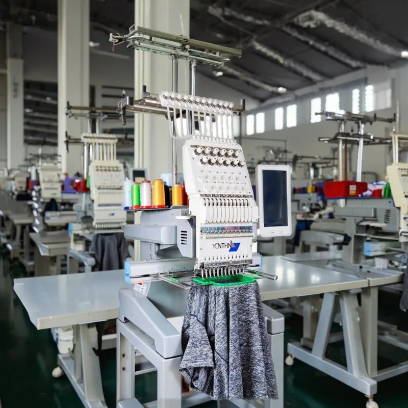 Customized Factory 10 Years Warranty 15 Color Single Head Embroidery Machine 3D Patch Cap T-shirt Computer Embroidery Machine