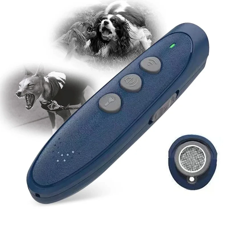 Handheld Ultrasonic Anti-Barking Dog Bark Training Device Silent Pet Behavior Control Deterrent Tool With LED Indicator