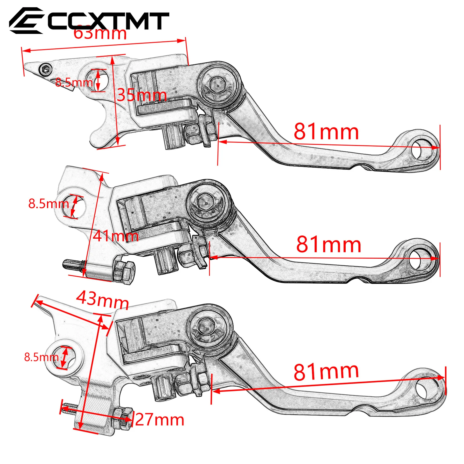 CNC Motorcycle Brake Clutch Lever 22mm Handlebar Universal For Kayo T4 T6 K6 K6R For KTM SX SXF XC XCF EXC EXCF For Husqvarna
