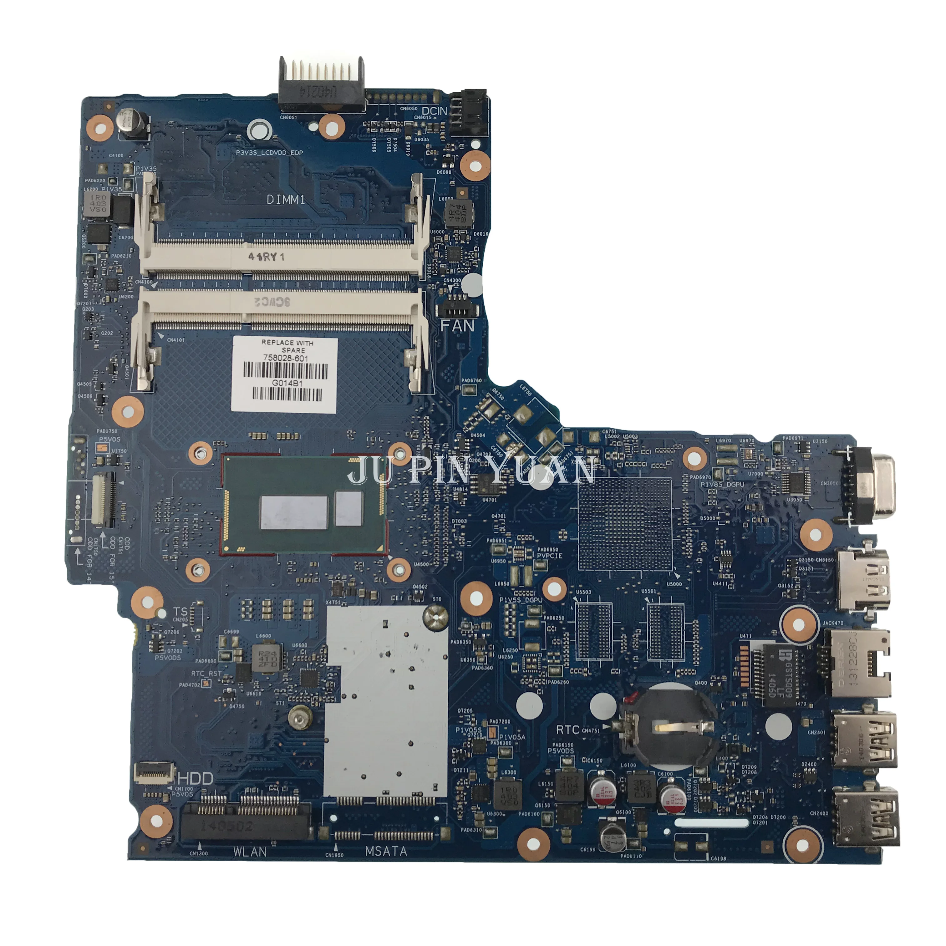 For HP 350 G1 Laptop Motherboard 758028-001 758028-501 758028-601 6050A2608301 Mainboard  with i3-4005u CPU 100% Tested