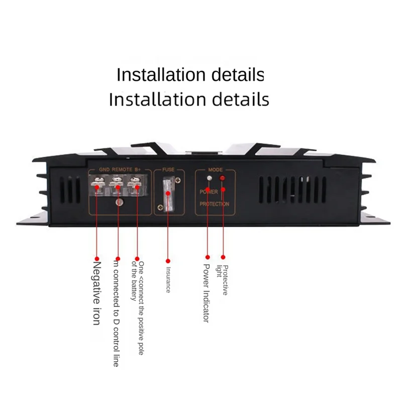 A29F-3800W High Power Car Sound Amplifier 2-Channel Car 12V Amplifier Stereo Car Audio Receiver Parts For Car Audio Modification