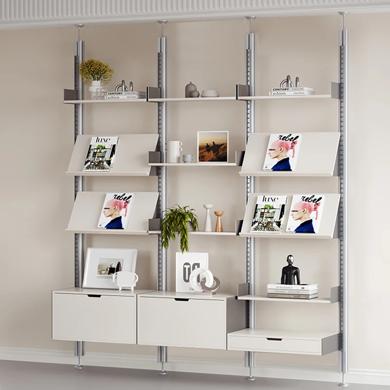 indomitable partition bookshelf shelf multi-layer living room background wall open display storage display shelf