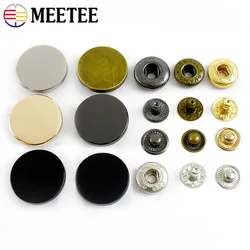 10Sets 10-25Mm Meetee Metalen Drukknopen Voor Kleding Drukknopen Knoop Fastex Sluiting Decoratief Naaien Gesp Jeans Accessoire